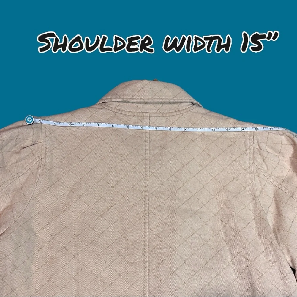 🎉HP🎉 NWT Vernacular Puff Sleeved Cropped Quilted Jacket in Cream. Size Large - Picture 10 of 16